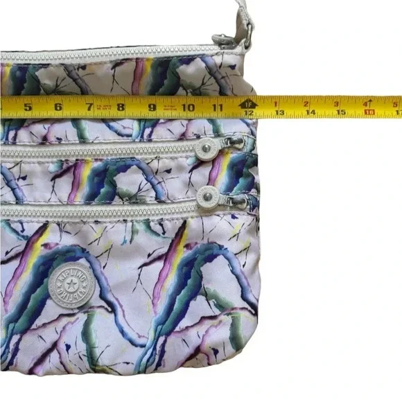 Kipling Alvar Crossbody Purse Multicolored Purple Blue Medium size - Picture 3 of 16